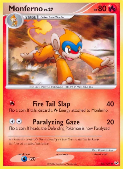 Monferno Lv.27 [Fire Tail Slap | Paralyzing Gaze]