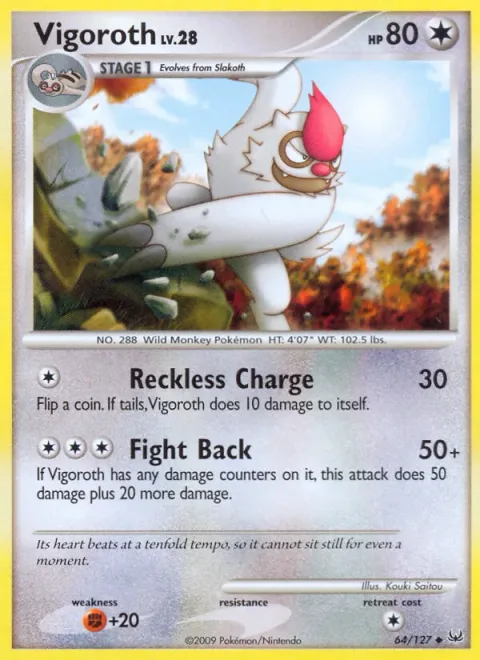Vigoroth Lv.28 [Reckless Charge | Fight Back]