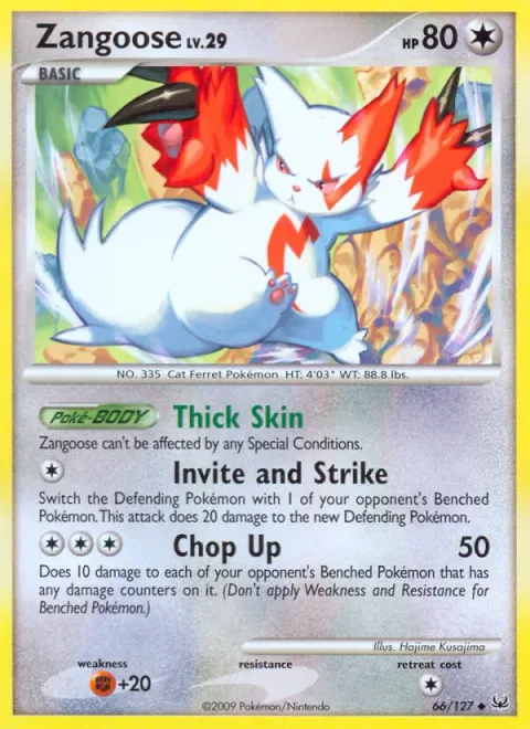Zangoose Lv.29 [Thick Skin | Invite and Strike | Chop Up]