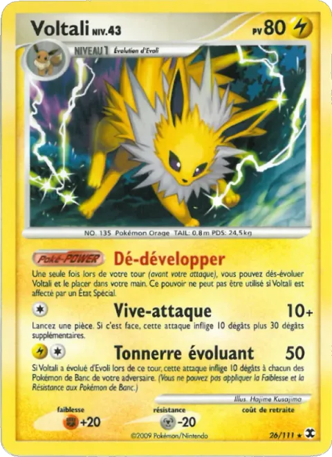 Jolteon Lv.43 [Undevelop | Quick Attack | Evolving Thunder]