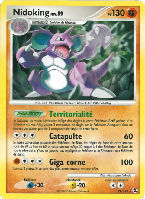 Nidoking Lv.59 [Territoriality | Fling Away | Giga Horn]