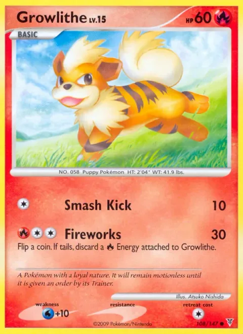 Growlithe Lv.15 [Smash Kick | Fireworks]