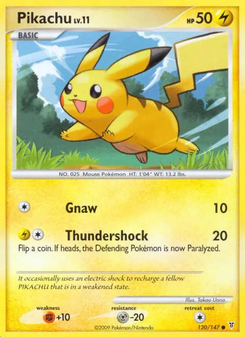 Pikachu Lv.11 [Gnaw | Thundershock]