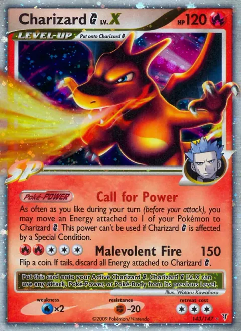 Charizard [G] LV.X [Call for Power | Malevolent Fire]