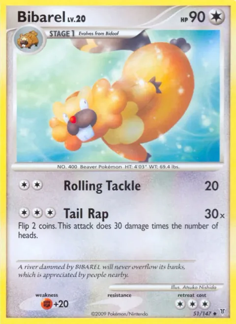 Bibarel Lv.20 [Rolling Tackle | Tail Rap]