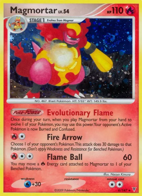 Magmortar Lv.54 [Evolutionary Flame | Fire Arrow | Flame Ball]