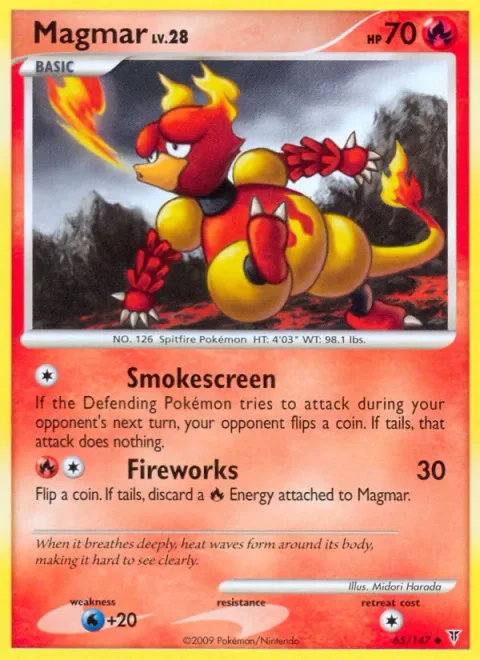 Magmar Lv.28 [Smokescreen | Fireworks]