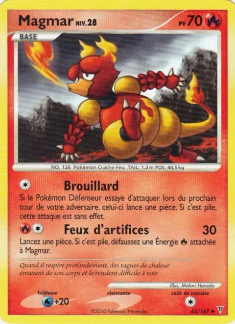 Magmar Lv.28 [Smokescreen | Fireworks]