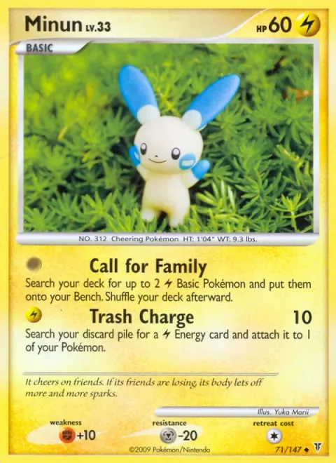 Minun Lv.33 [Call for Family | Trash Charge]