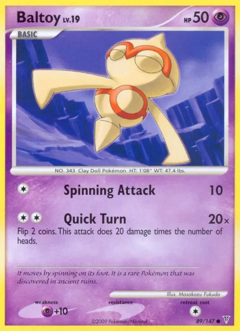 Baltoy Lv.19 [Spinning Attack | Quick Turn]