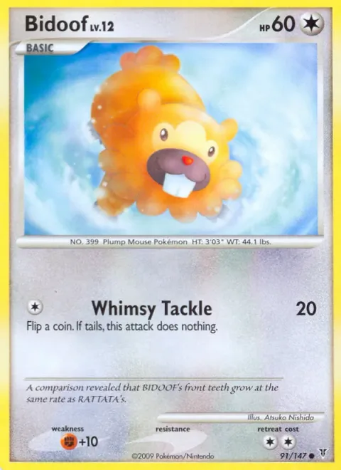 Bidoof Lv.12 [Whimsy Tackle]