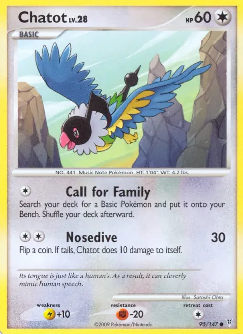 Chatot Lv.28 [Call for Family | Nosedive]