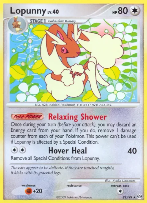 Lopunny Lv.40 [Relaxing Shower | Hover Heal]