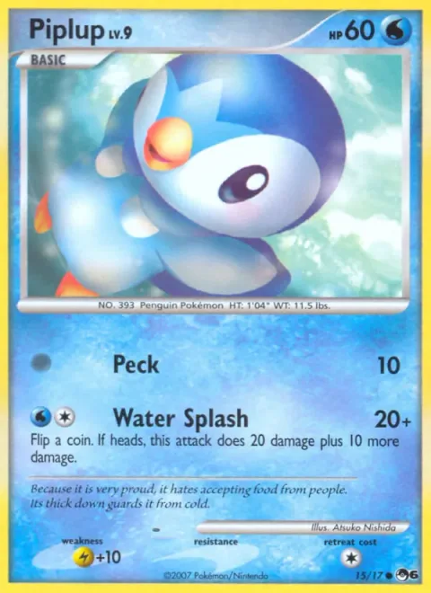 Piplup Lv.9 [Peck | Water Splash]