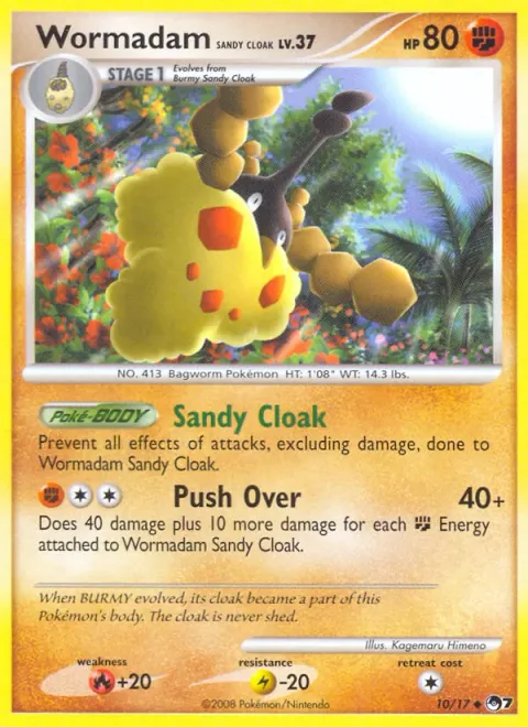 Wormadam Sandy Cloak Lv.37 [Sandy Cloak | Push Over]