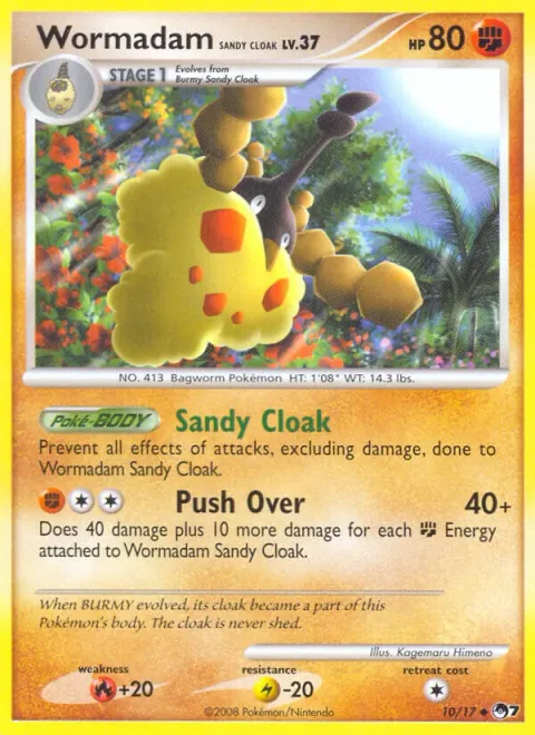 Wormadam Sandy Cloak Lv.37 [Sandy Cloak | Push Over]