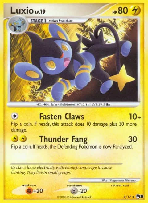 Luxio Lv.19 [Fasten Claws | Thunder Fang]