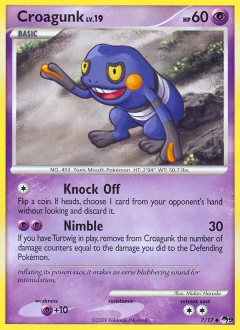 Croagunk Lv.19 [Knock Off | Nimble]