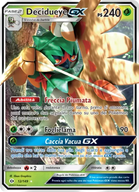 Decidueye GX [Feather Arrow | Razor Leaf | Hollow Hunt GX]