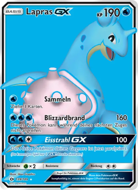 Lapras GX [Collect | Blizzard Burn | Ice Beam GX]