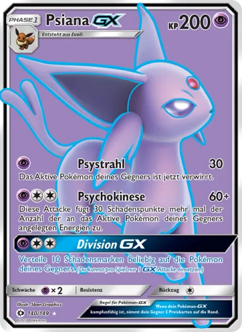 Espeon GX [Psybeam | Psychic | Divide GX]