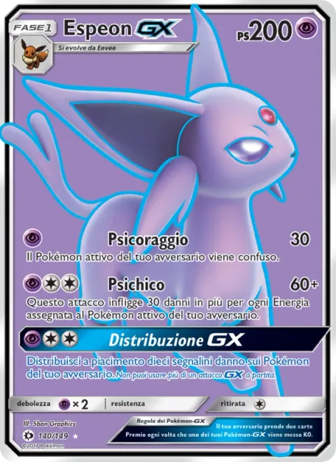 Espeon GX [Psybeam | Psychic | Divide GX]
