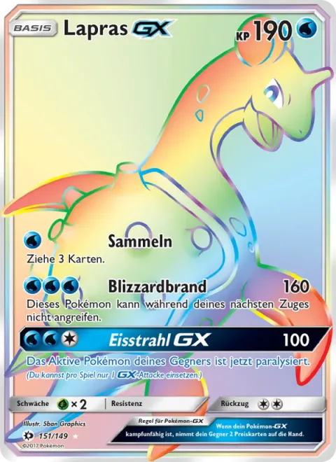 Lapras GX [Collect | Blizzard Burn | Ice Beam GX]