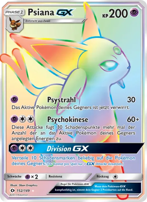 Espeon GX [Psybeam | Psychic | Divide GX]