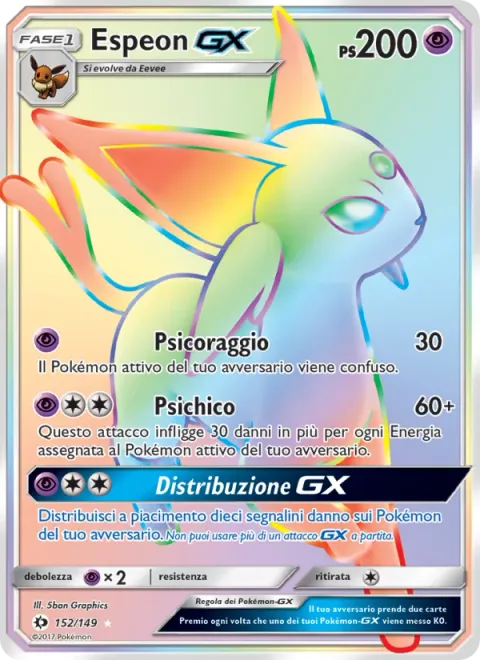 Espeon GX [Psybeam | Psychic | Divide GX]