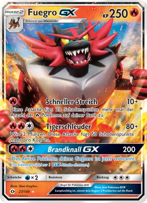Incineroar GX [Hustling Strike | Tiger Swing | Burning Slam GX]