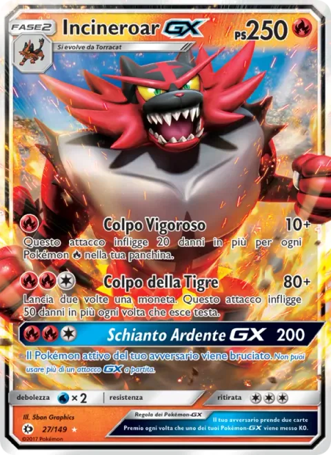 Incineroar GX [Hustling Strike | Tiger Swing | Burning Slam GX]