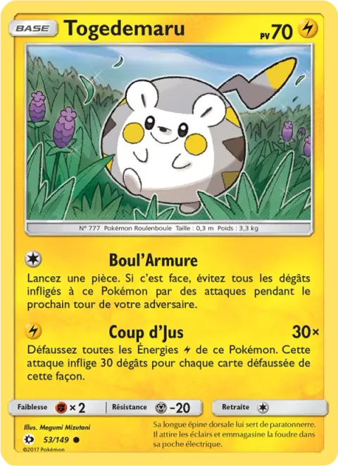 Togedemaru [Defense Curl | Discharge]