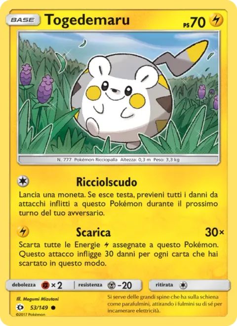Togedemaru [Defense Curl | Discharge]