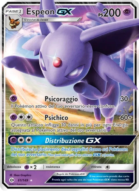 Espeon GX [Psybeam | Psychic | Divide GX]