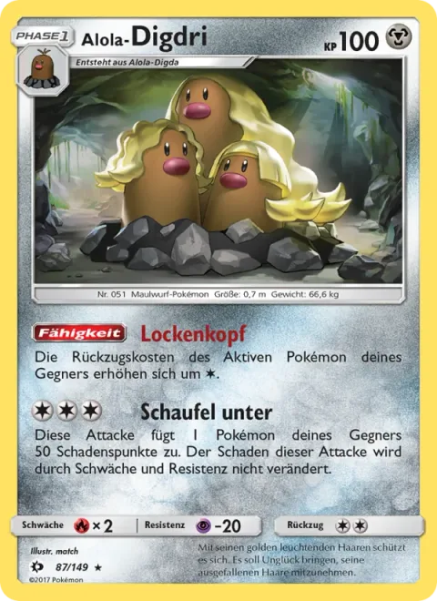 Alolan Dugtrio [Tangling Hair | Dig Under]
