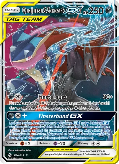 Greninja & Zoroark GX [Dark Pulse | Dark Union GX]