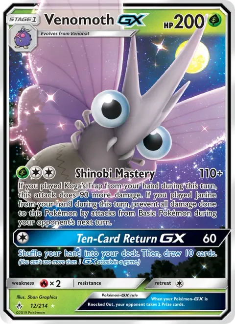Venomoth GX [Shinobi Mastery | Ten-Card Return GX]