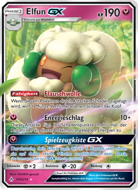 Whimsicott GX [Fluffy Cotton | Energy Blow | Toy Box GX]