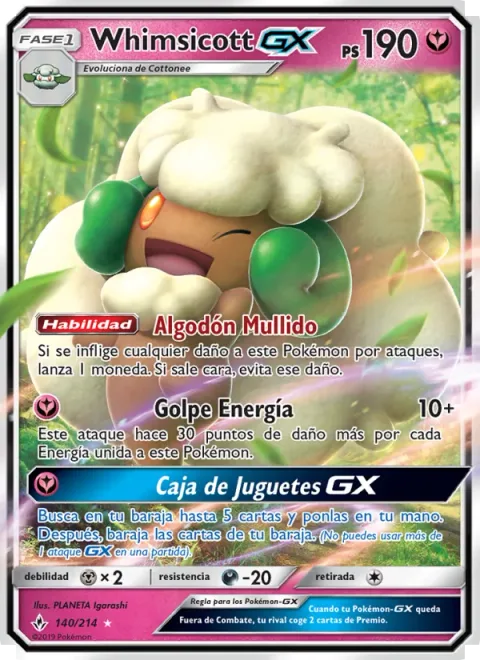 Whimsicott GX [Fluffy Cotton | Energy Blow | Toy Box GX]