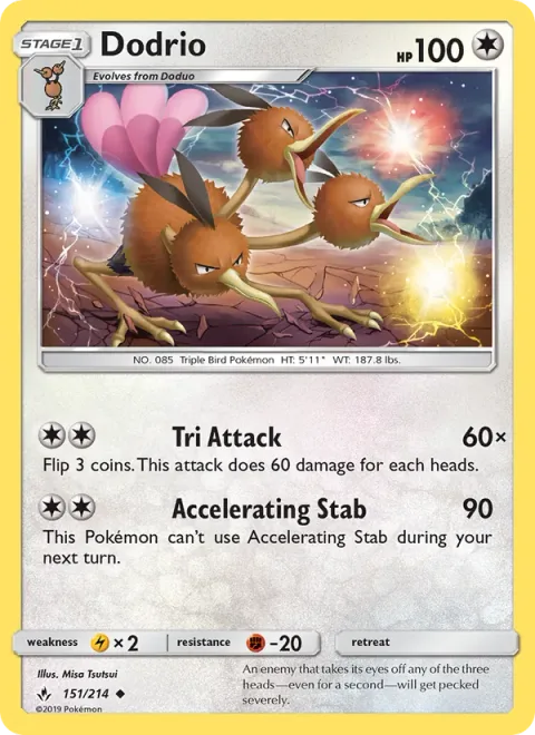 Dodrio [Tri Attack | Accelerating Stab]