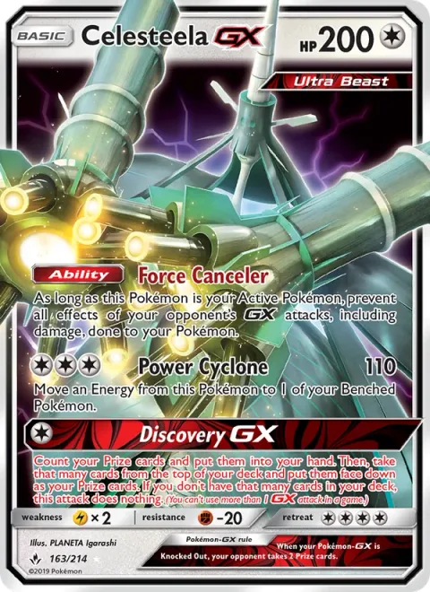 Celesteela GX [Force Canceler | Power Cyclone | Discovery GX]