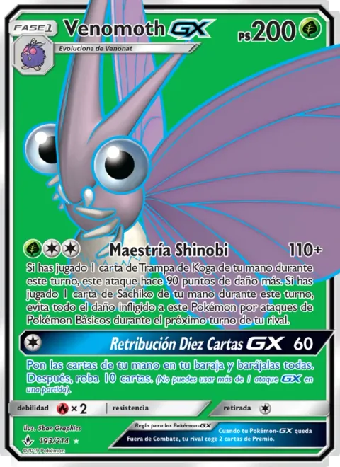 Venomoth GX [Shinobi Mastery | Ten-Card Return GX]