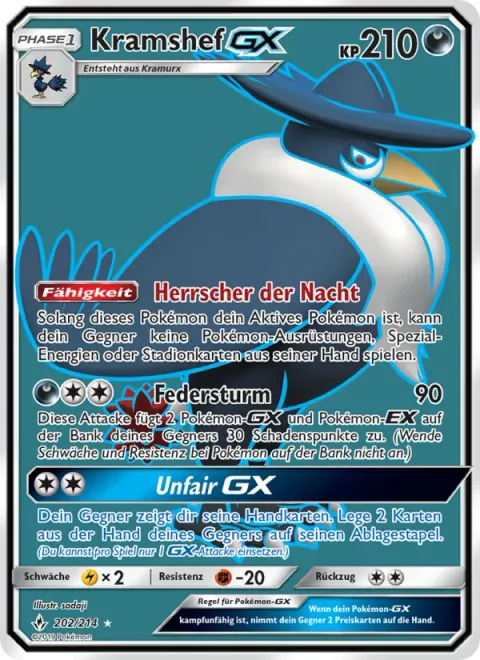 Honchkrow GX [Ruler of the Night | Feather Storm | Unfair GX]