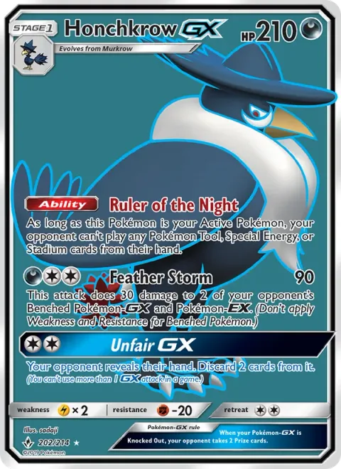 Honchkrow GX [Ruler of the Night | Feather Storm | Unfair GX]