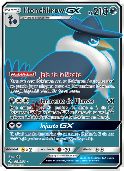Honchkrow GX [Ruler of the Night | Feather Storm | Unfair GX]