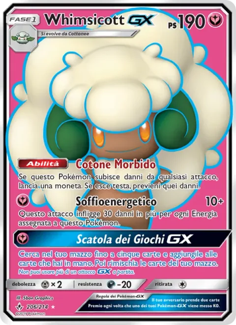 Whimsicott GX [Fluffy Cotton | Energy Blow | Toy Box GX]