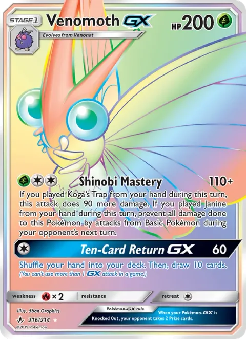Venomoth GX [Shinobi Mastery | Ten-Card Return GX]