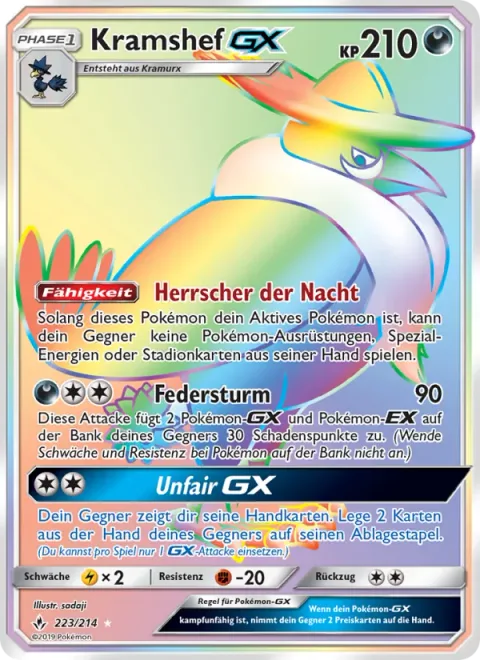 Honchkrow GX [Ruler of the Night | Feather Storm | Unfair GX]