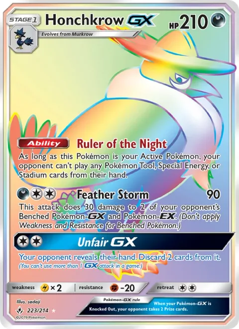 Honchkrow GX [Ruler of the Night | Feather Storm | Unfair GX]