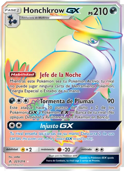 Honchkrow GX [Ruler of the Night | Feather Storm | Unfair GX]